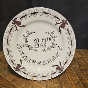25th Anniversary Decorative Plate Vintage